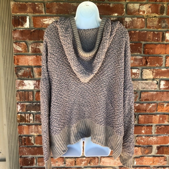 Pol gray hooded crop sweater size medium - Picture 5 of 8